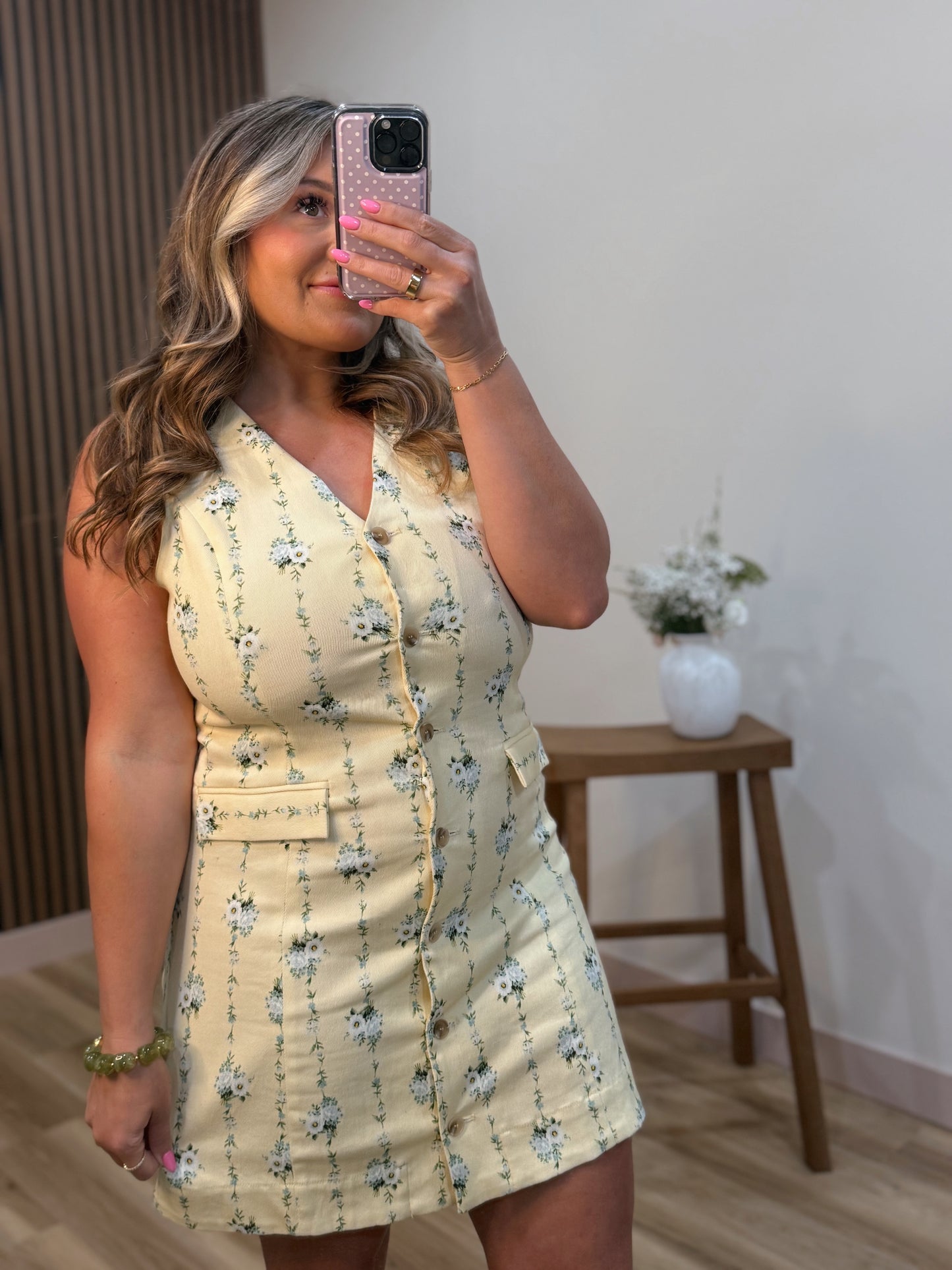 BUTTER YELLOW FLORAL MINI