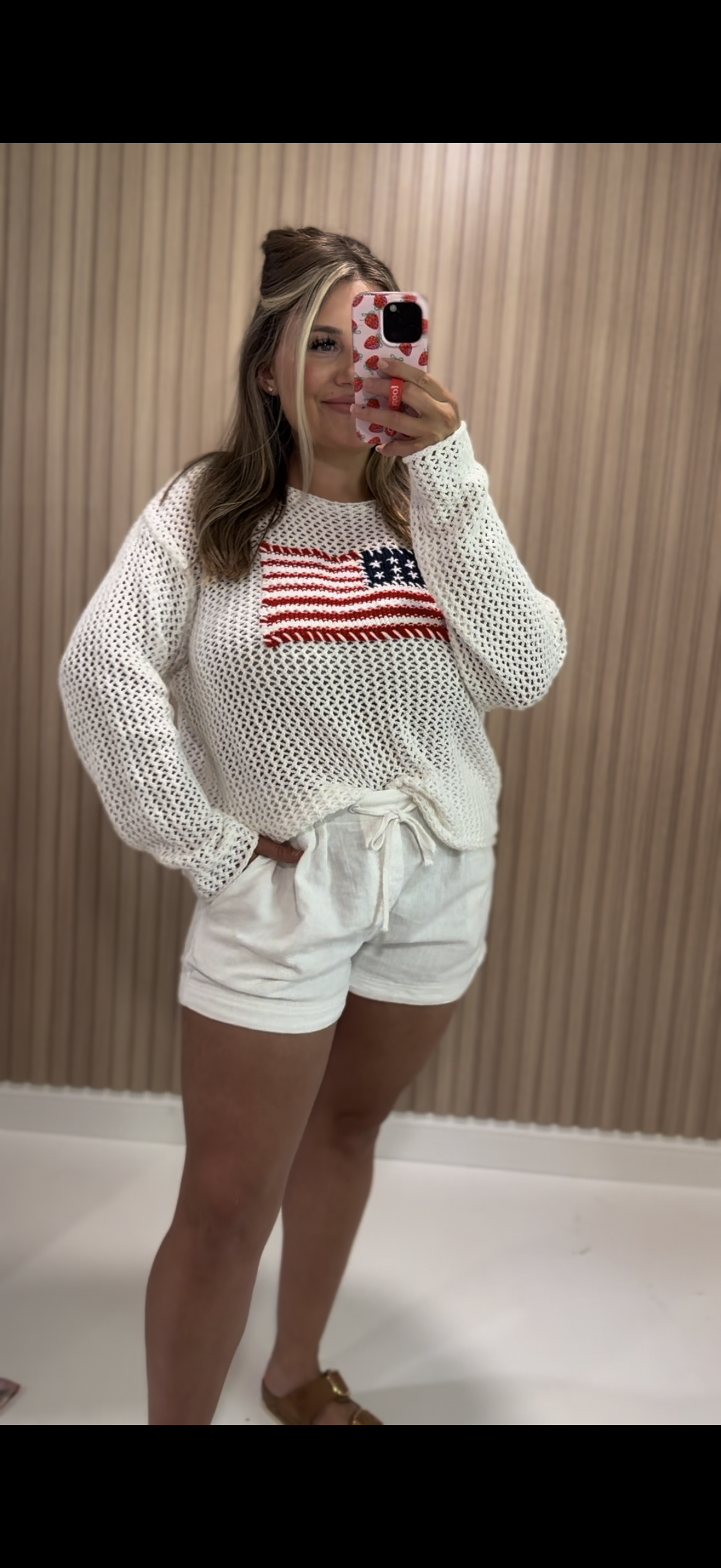 STARS AND STRIPES CROCHET SWEATER