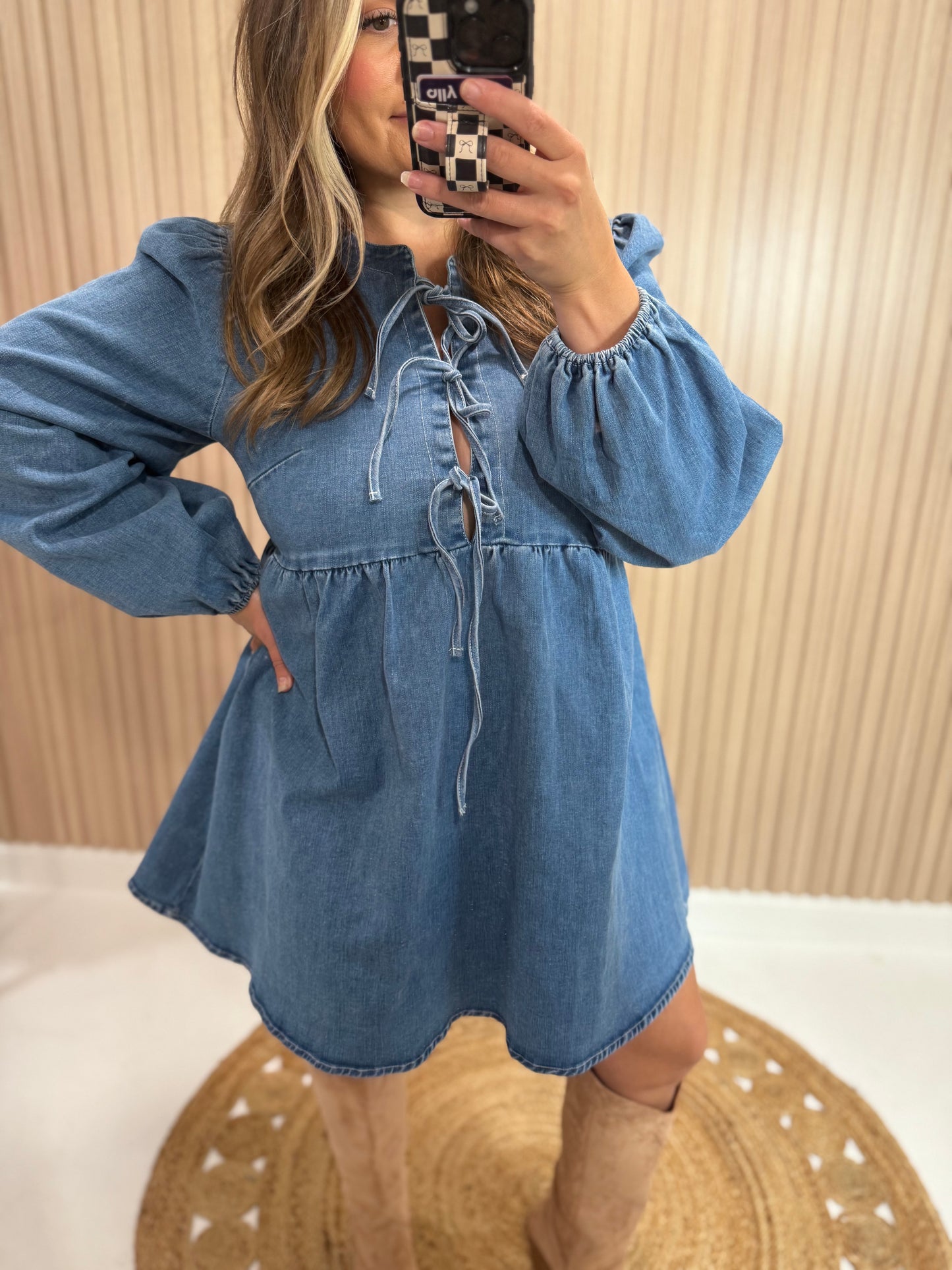 DAKOTA DENIM MINI DRESS