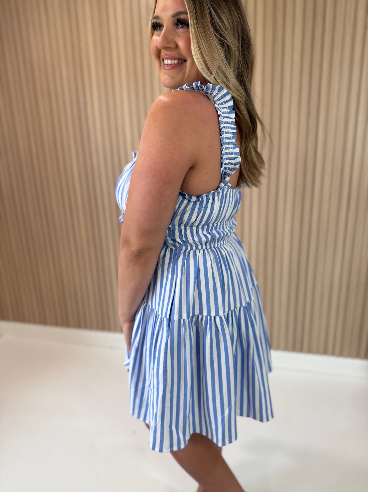 SHORESIDE STRIPED DRESS