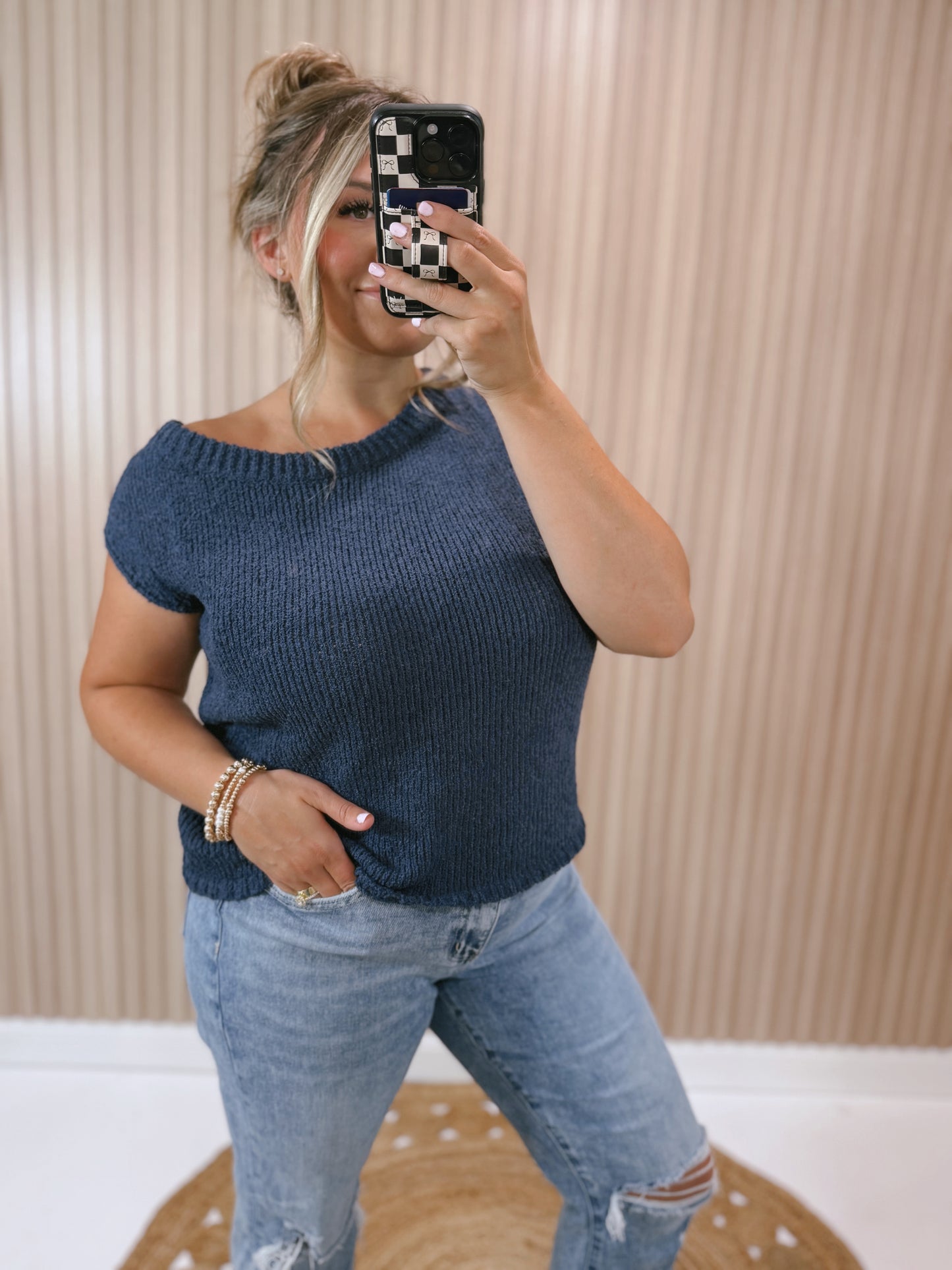 NELLY OFF THE SHOULDER SWEATER