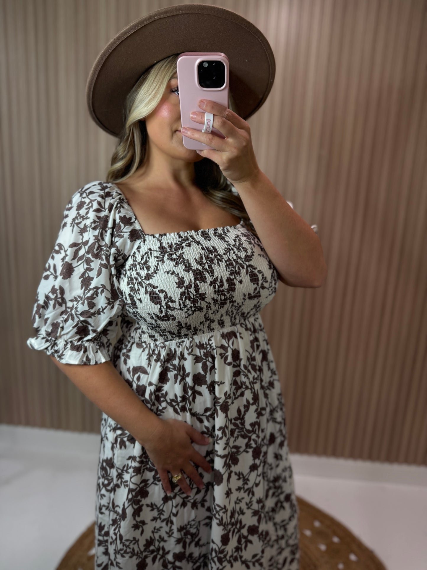 COLLINS FLORAL MIDI DRESS (PREORDER FOR SIZE LARGE)