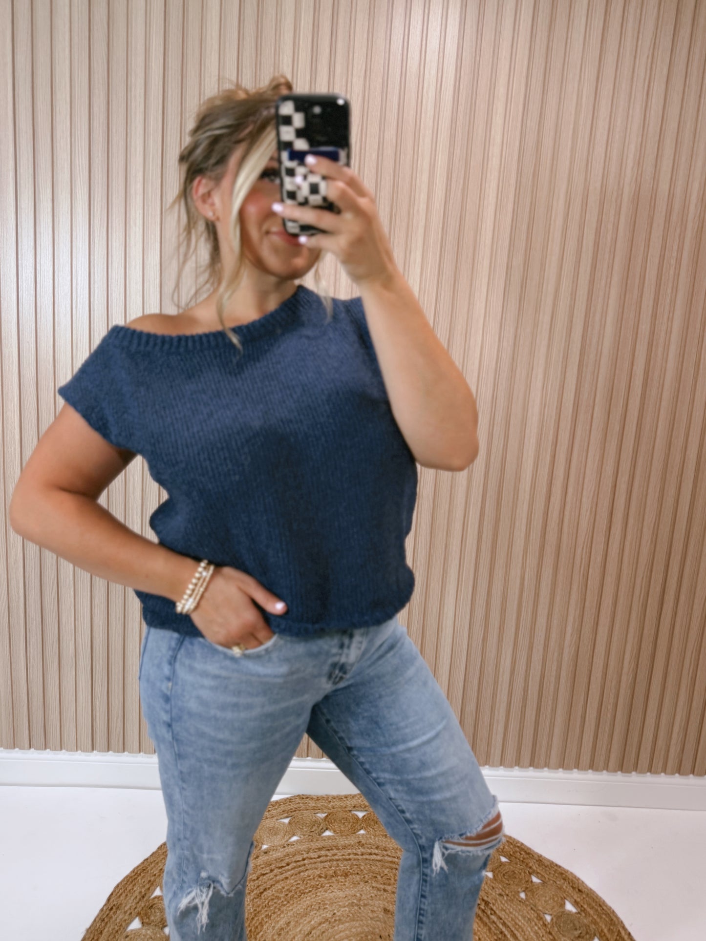 NELLY OFF THE SHOULDER SWEATER