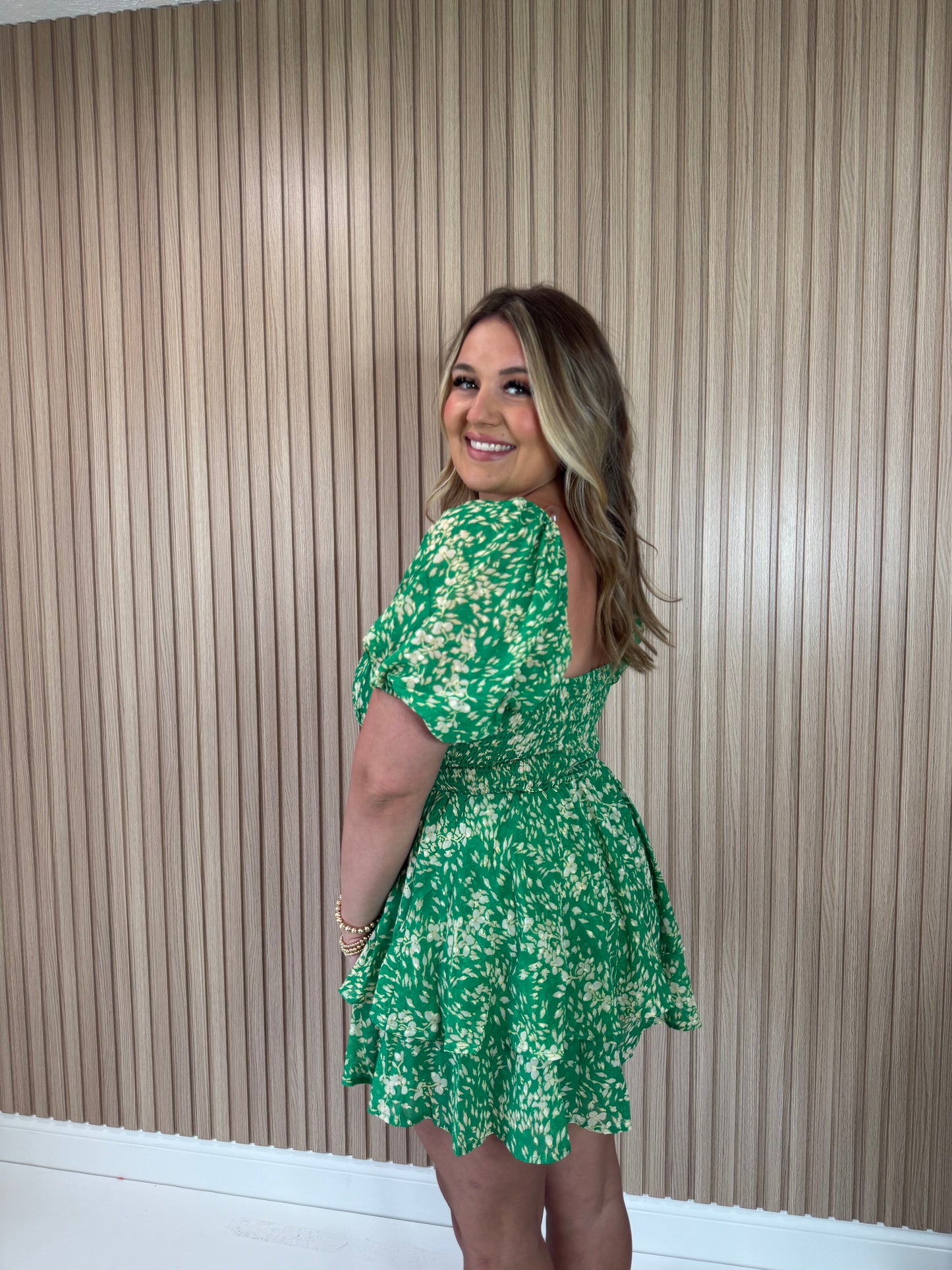 GOING PLACES GREEN ROMPER