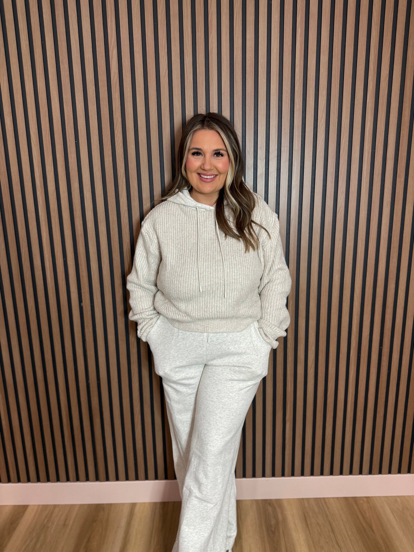 HEATHERED SWEATER SET