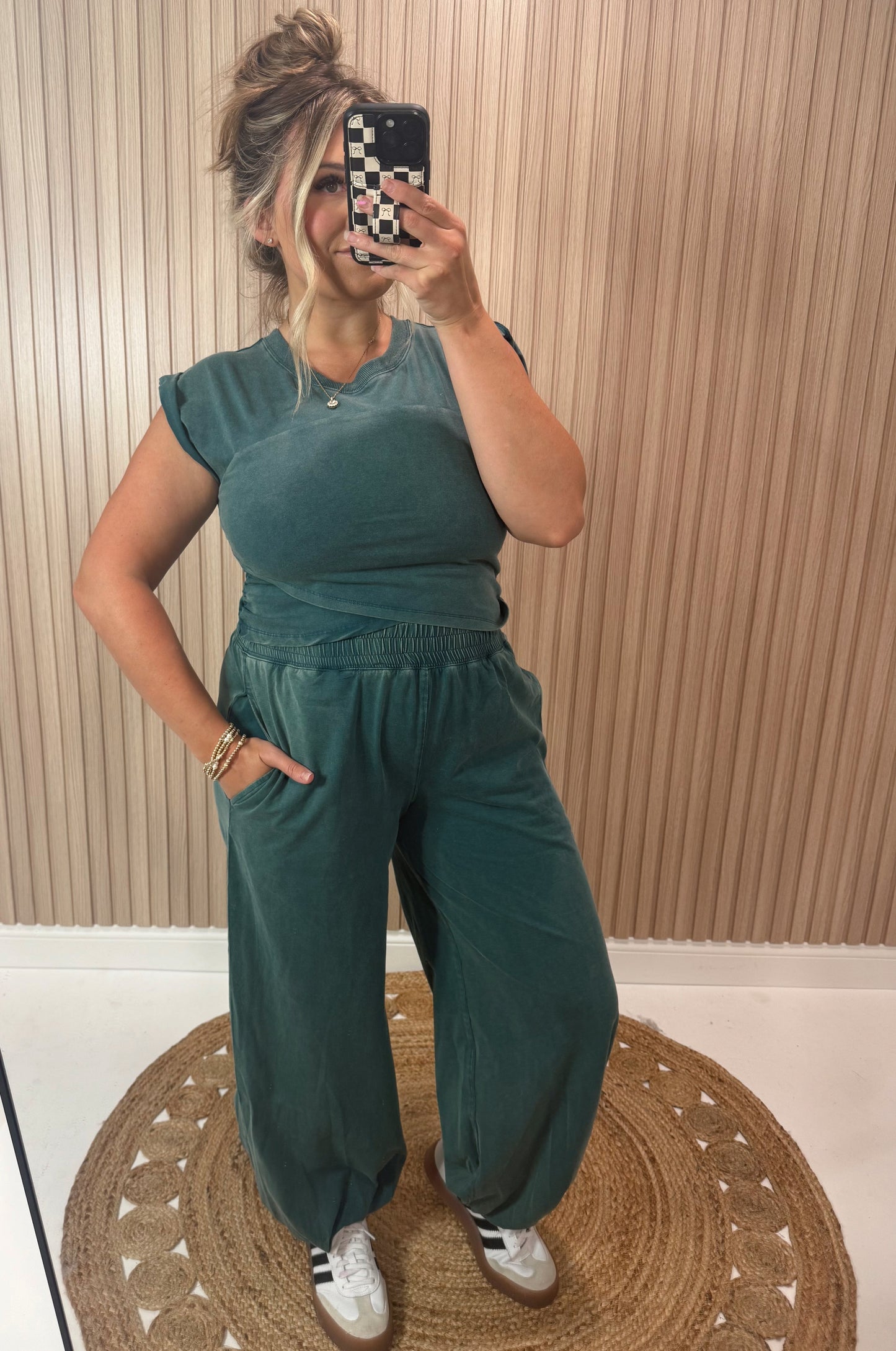 GRACIE ACID WASH SET TEAL