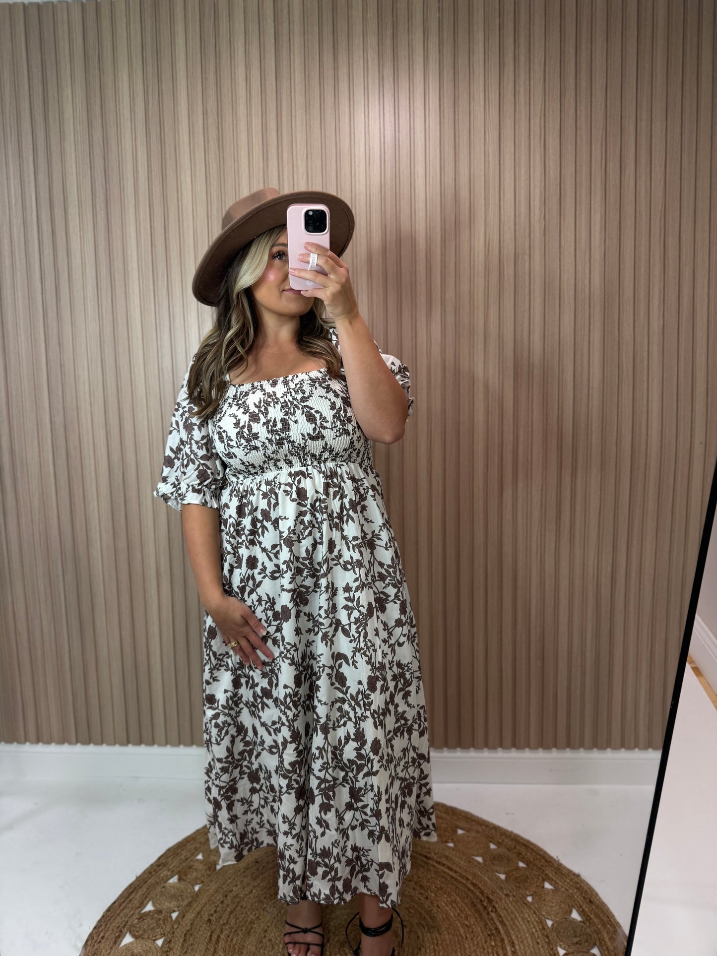 COLLINS FLORAL MIDI DRESS (PREORDER FOR SIZE LARGE)
