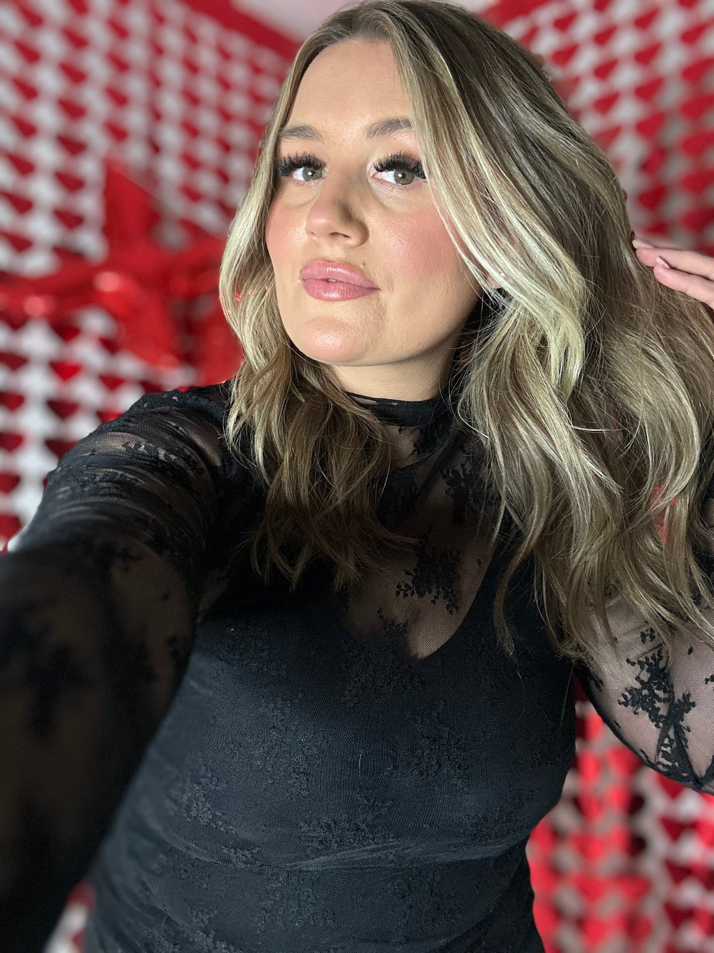 LACE TOP (BLACK or BROWN)