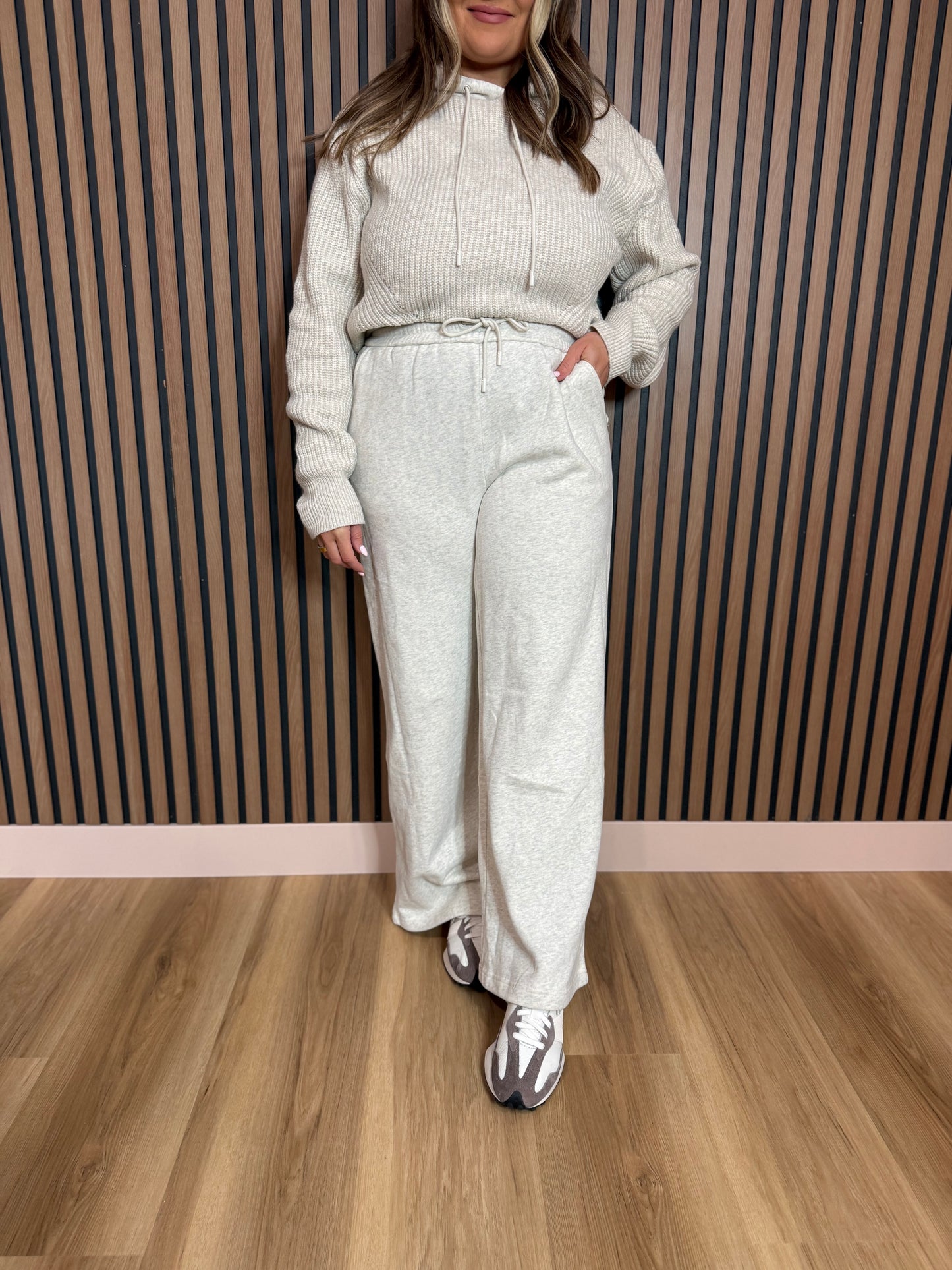 HEATHERED SWEATER SET