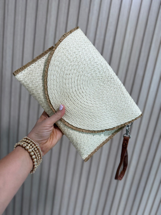 TURKS AND CAICOS FOLDOVER CROSSBODY CLUTCH