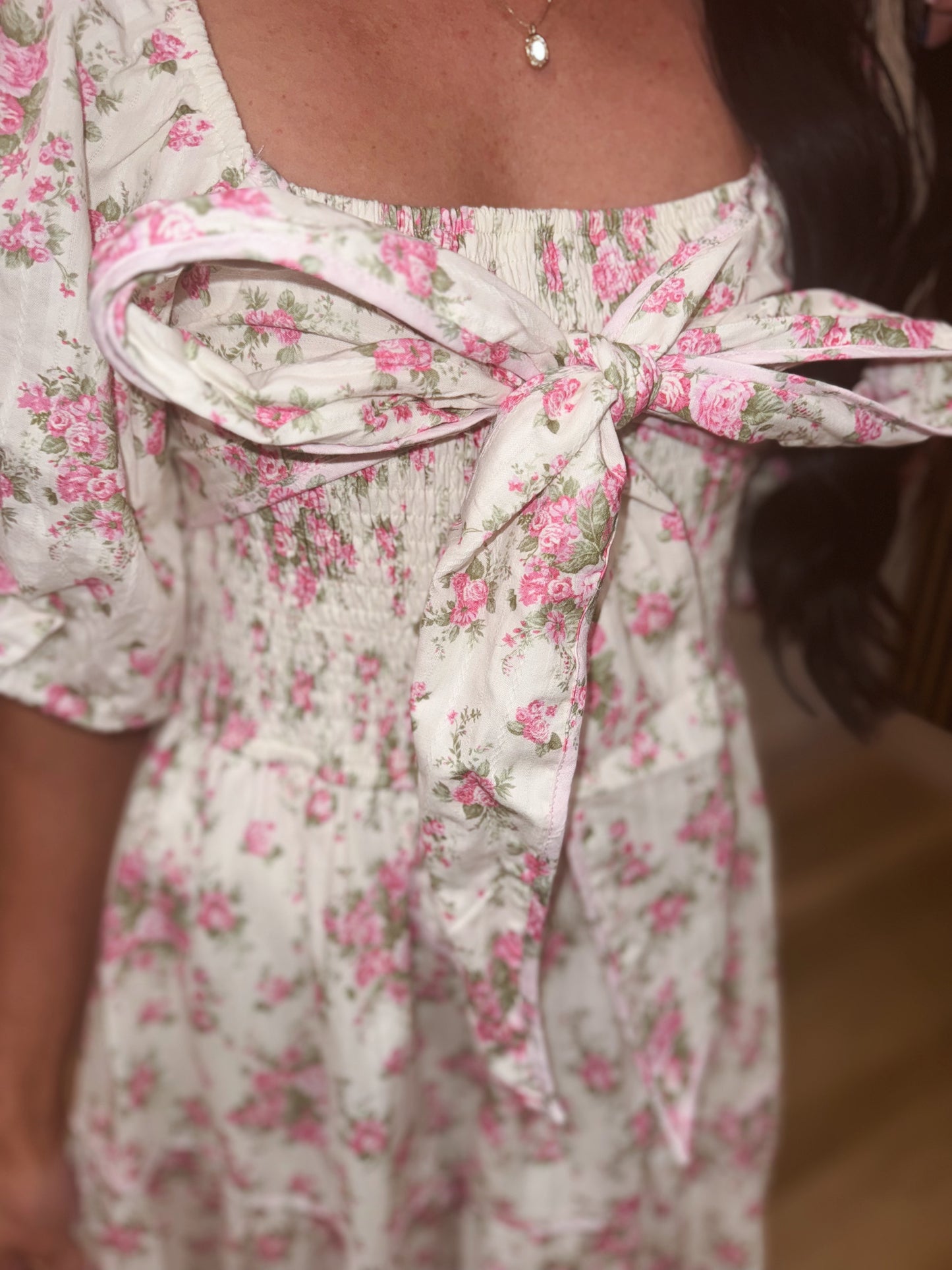 JUST PEACHY FLORAL MAXI