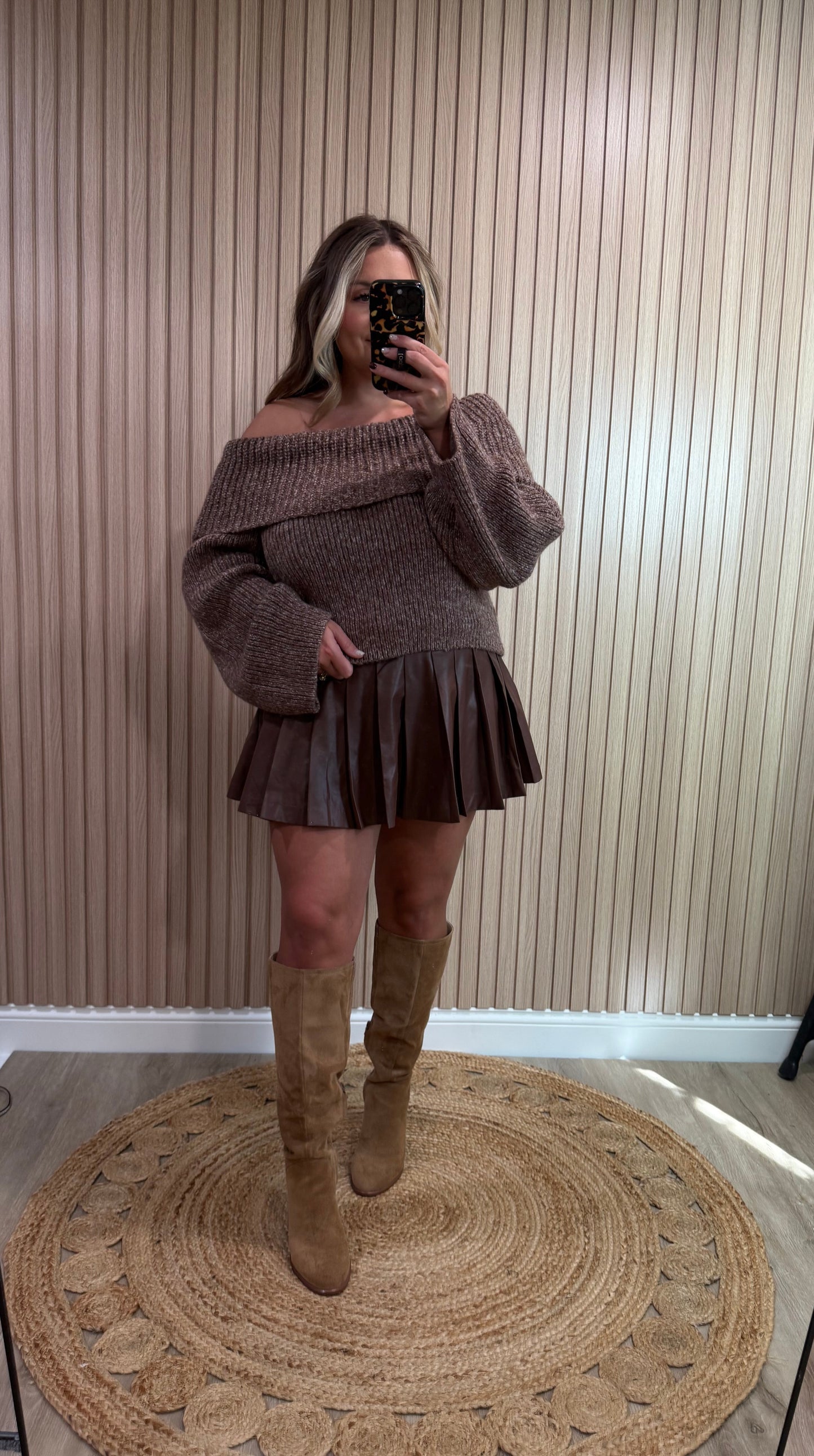 CAPRI OFF THE SHOULDER SWEATER