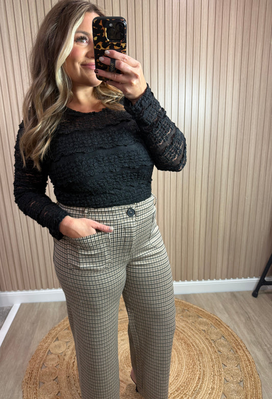 HANNAH HOUNDSTOOTH PANT