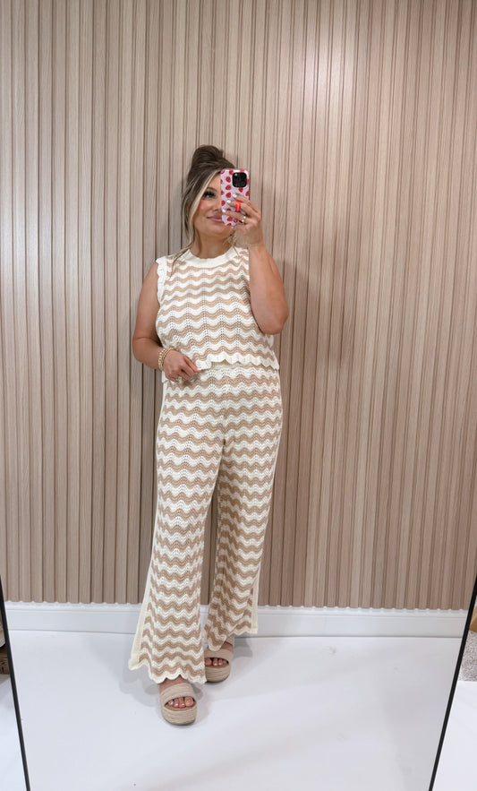SCARLETT STRIPED CROCHET SET (TOP&BOTTOM)