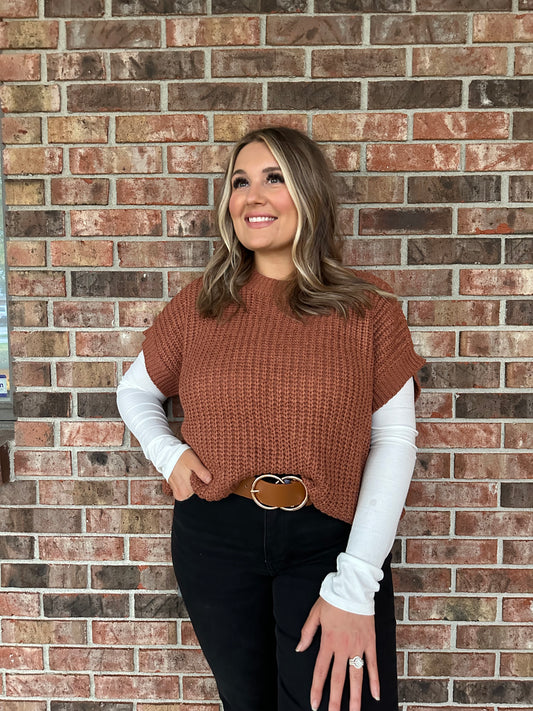 pumpkin spice sweater vest