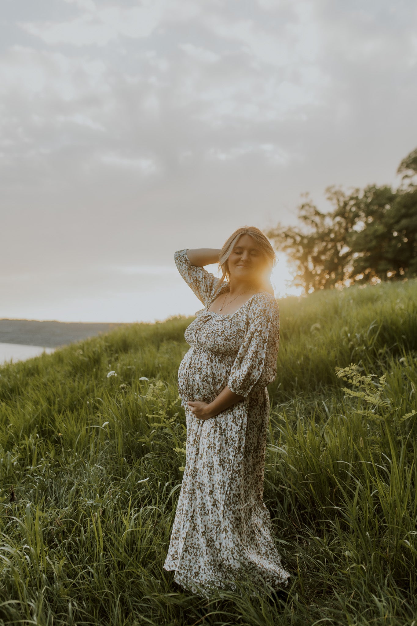 Gretchen green floral dress