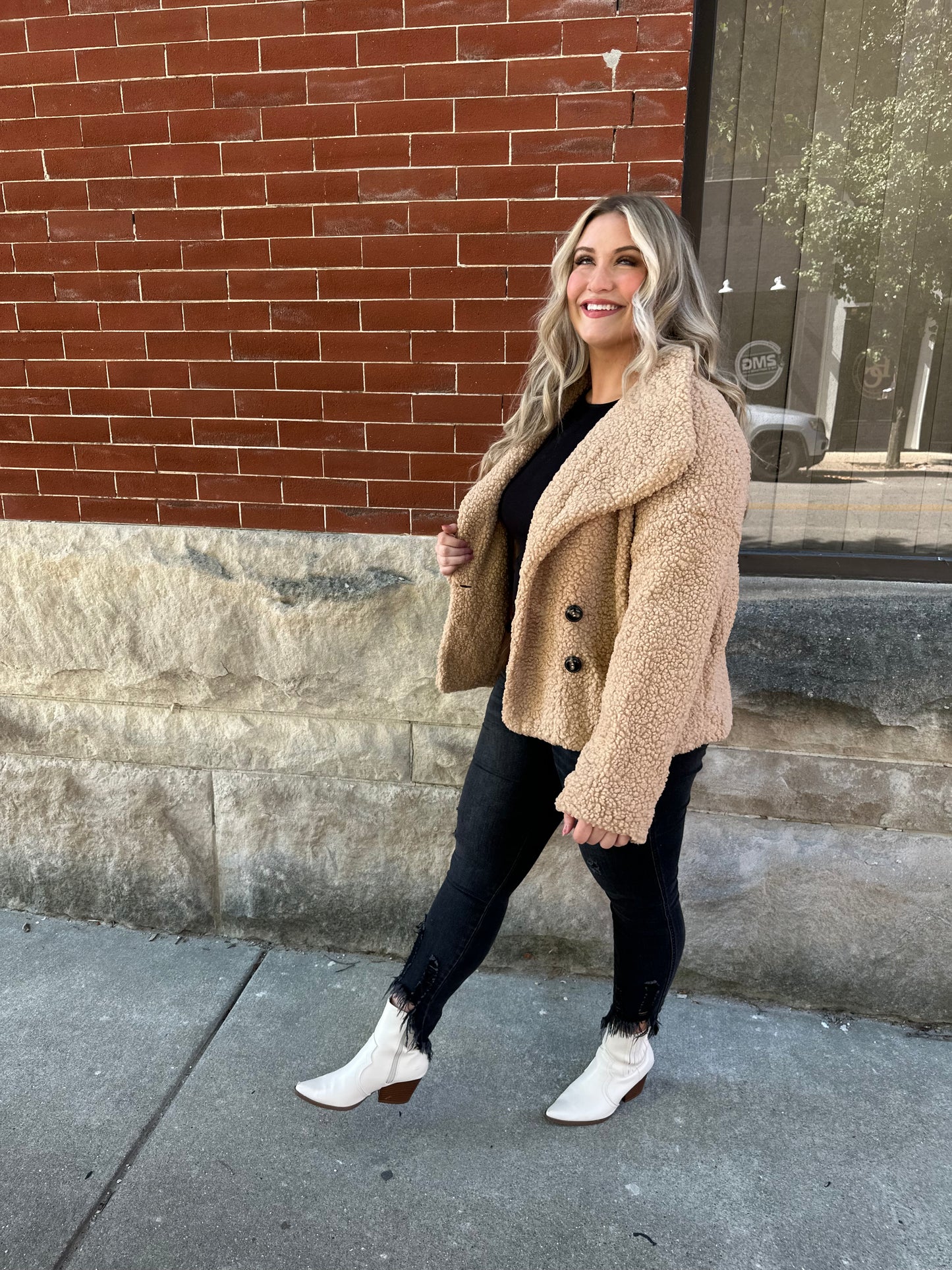 oversized sherpa jacket