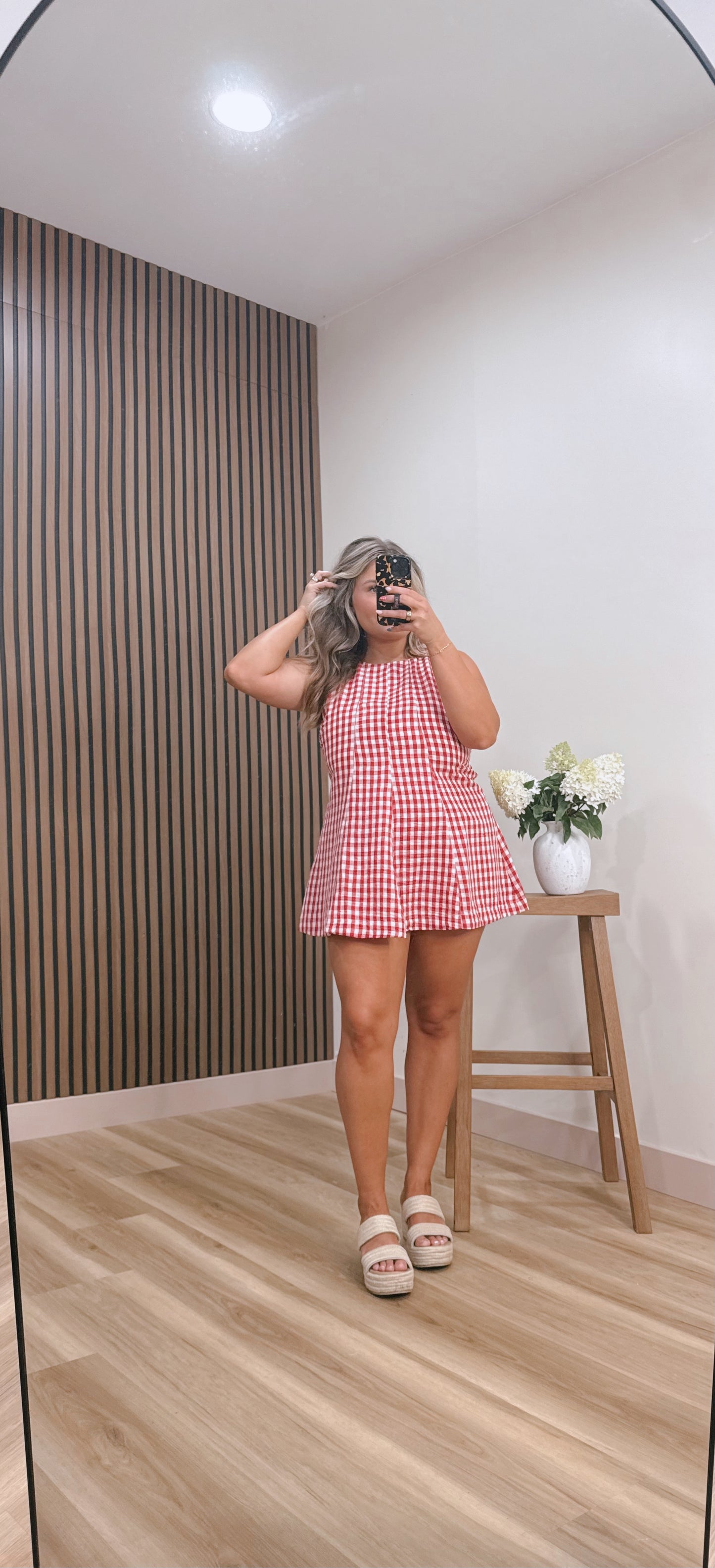 GIGI GINGHAM ROMPER (RED)