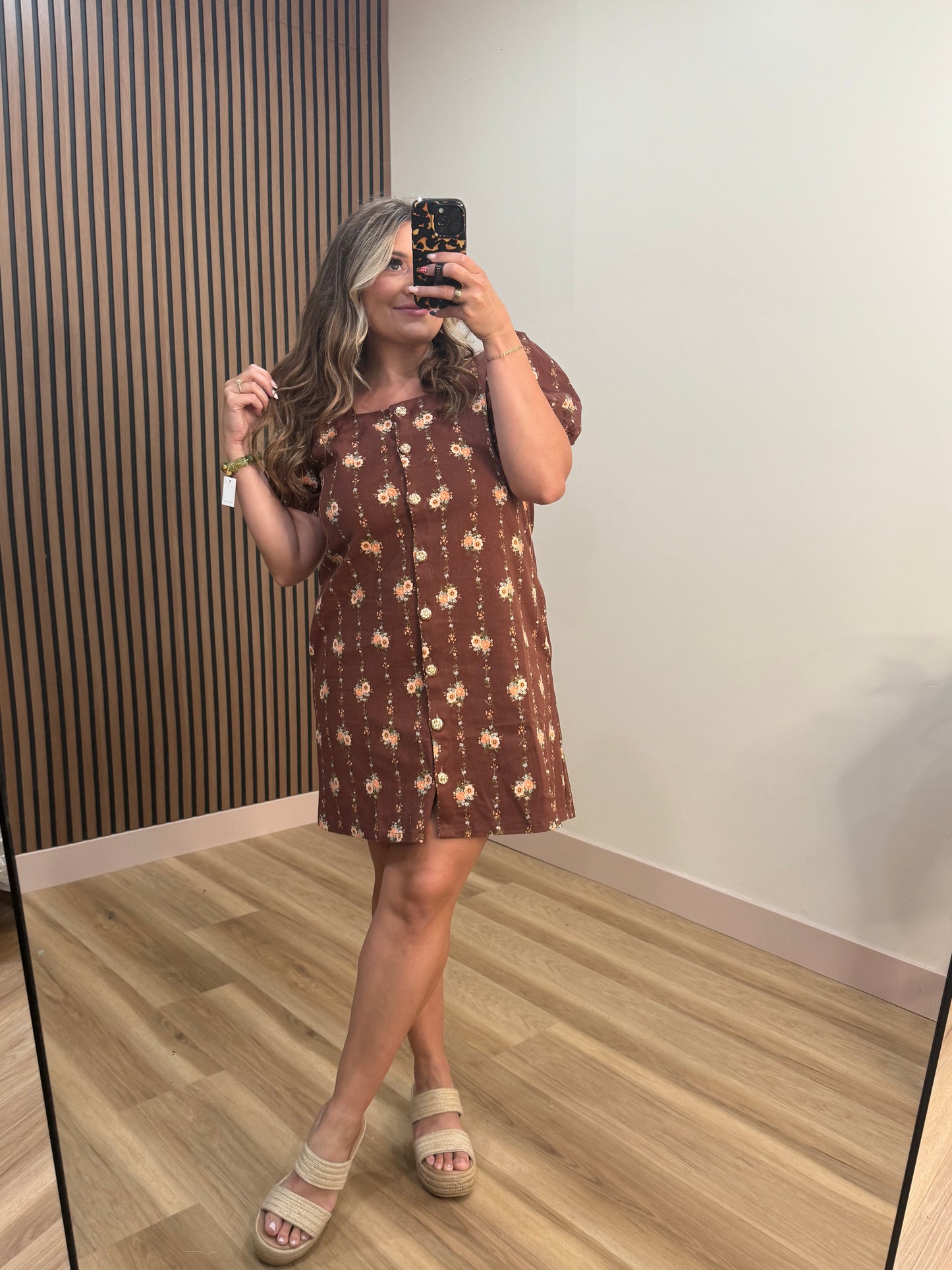 HARVEST FLORAL MINI DRESS