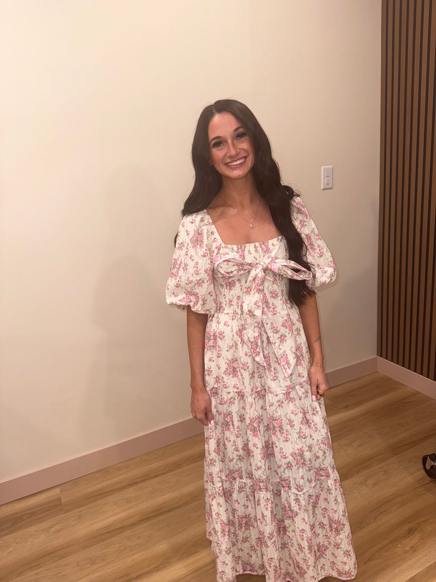 JUST PEACHY FLORAL MAXI