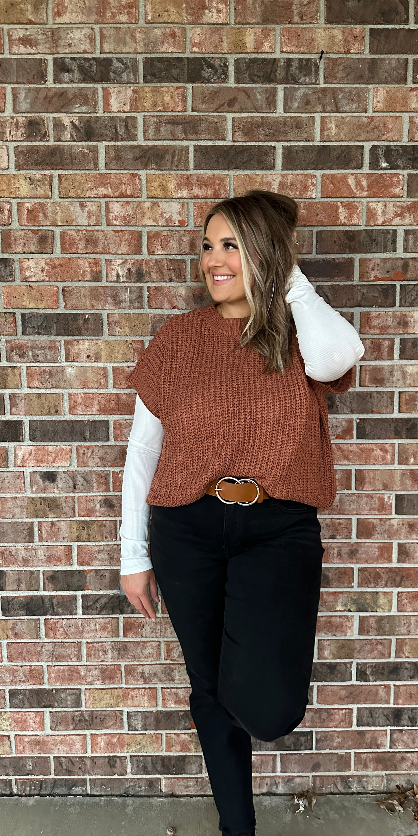 pumpkin spice sweater vest