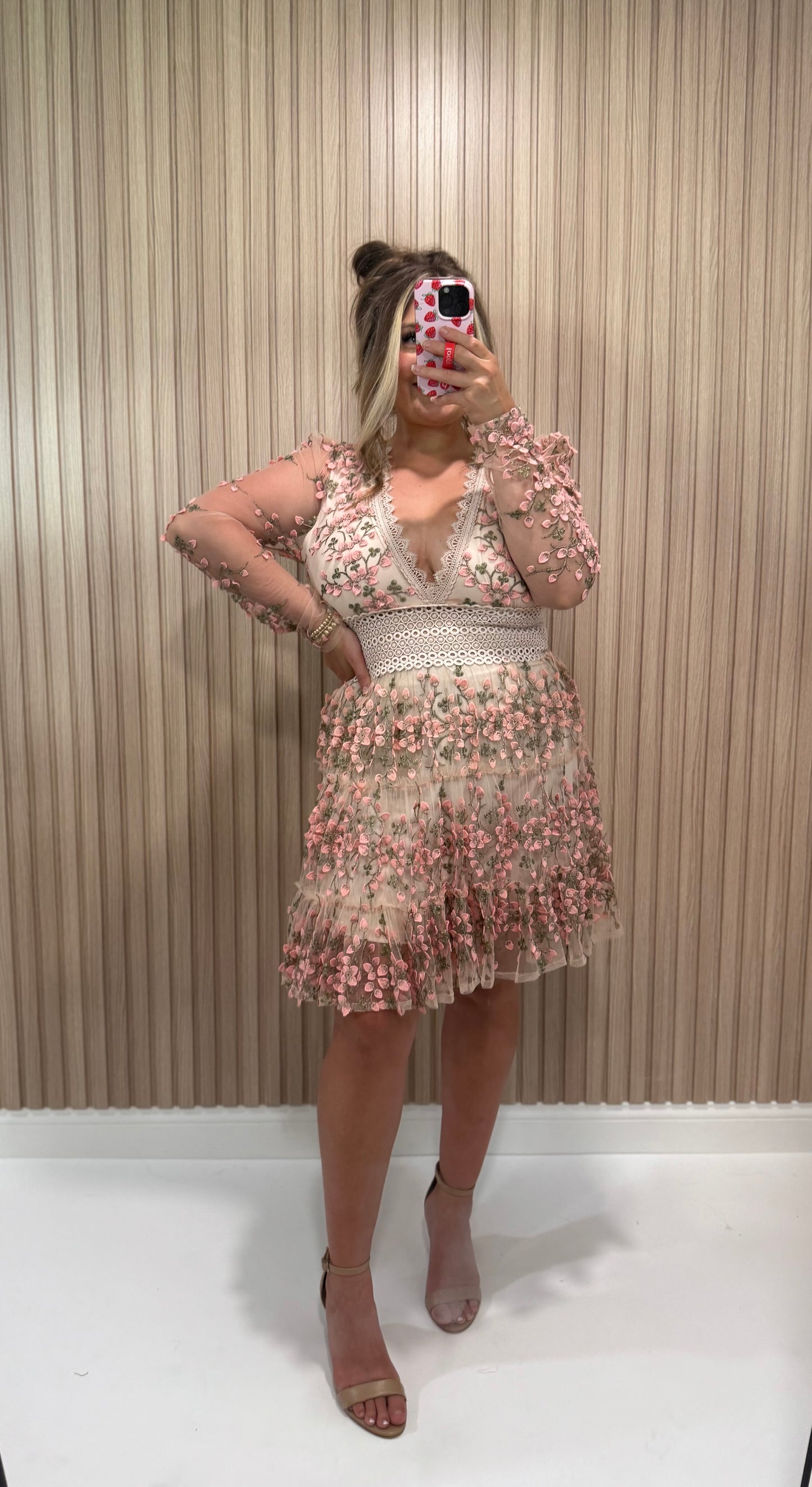 ELISE EMBELLISHED MINI DRESS
