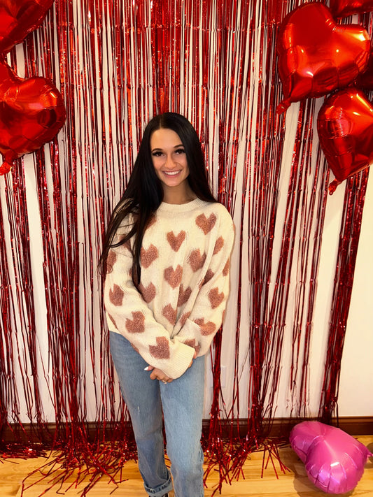 Oatmeal Heart Sweater