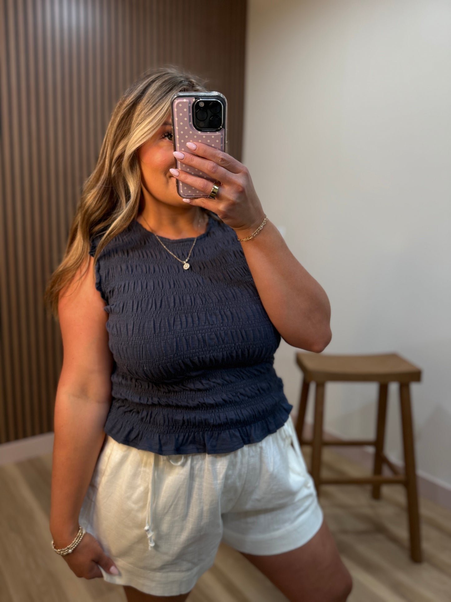 SPENCER SMOCKED TANK