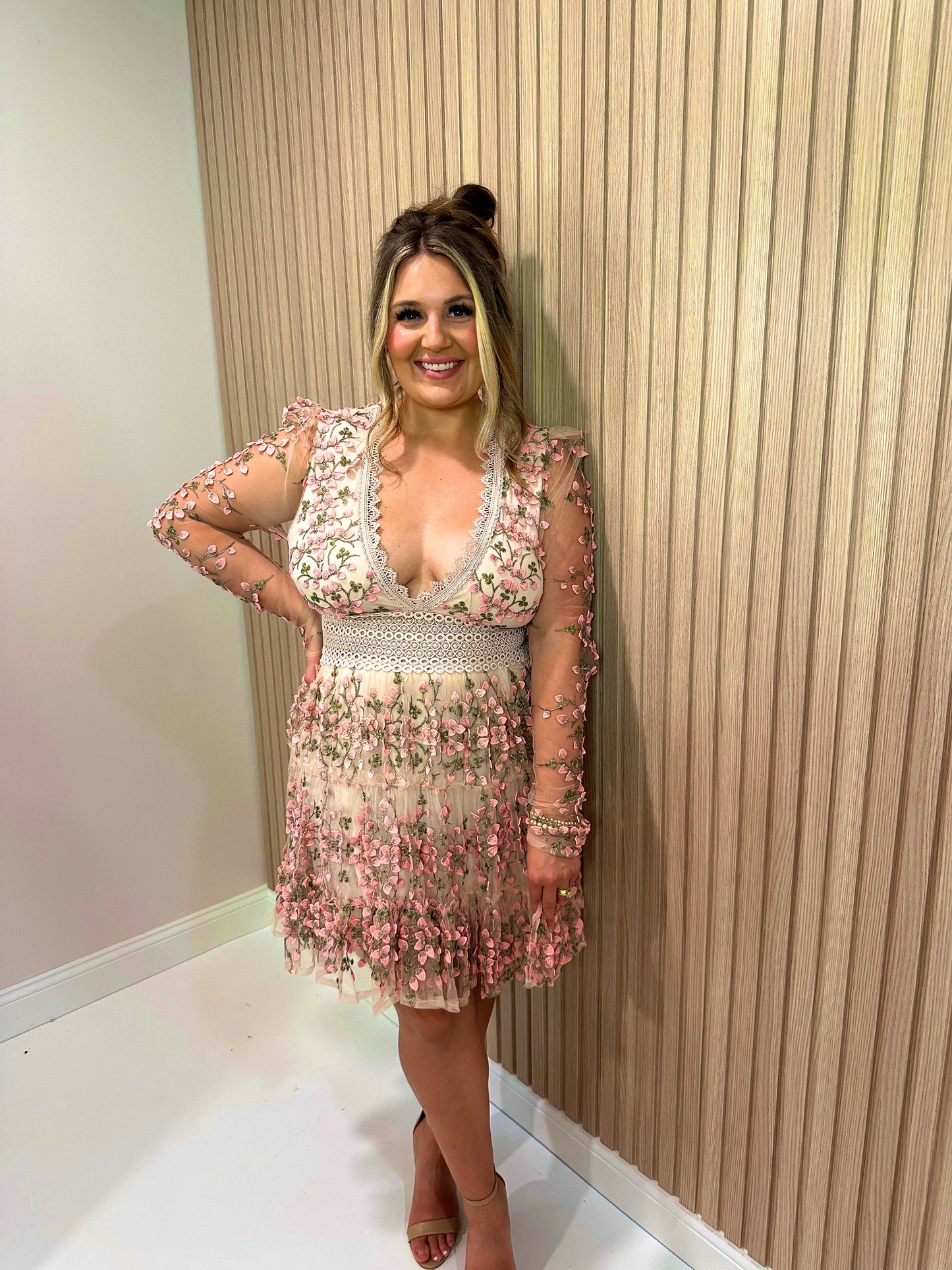 ELISE EMBELLISHED MINI DRESS
