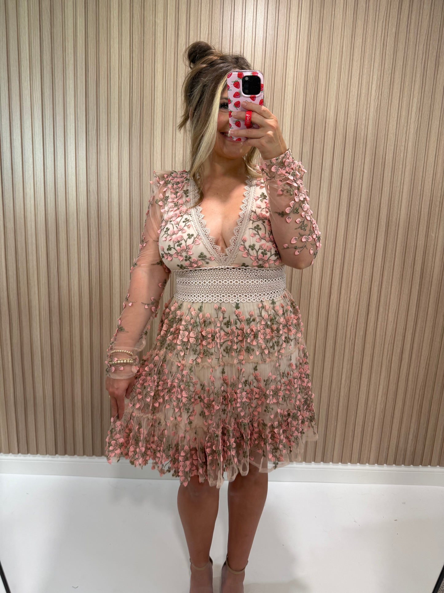 ELISE EMBELLISHED MINI DRESS