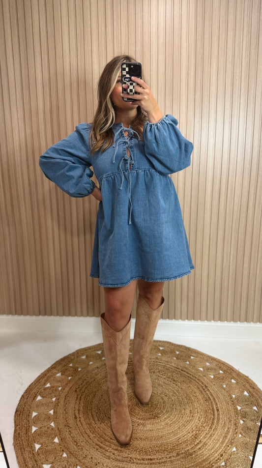 DAKOTA DENIM MINI DRESS