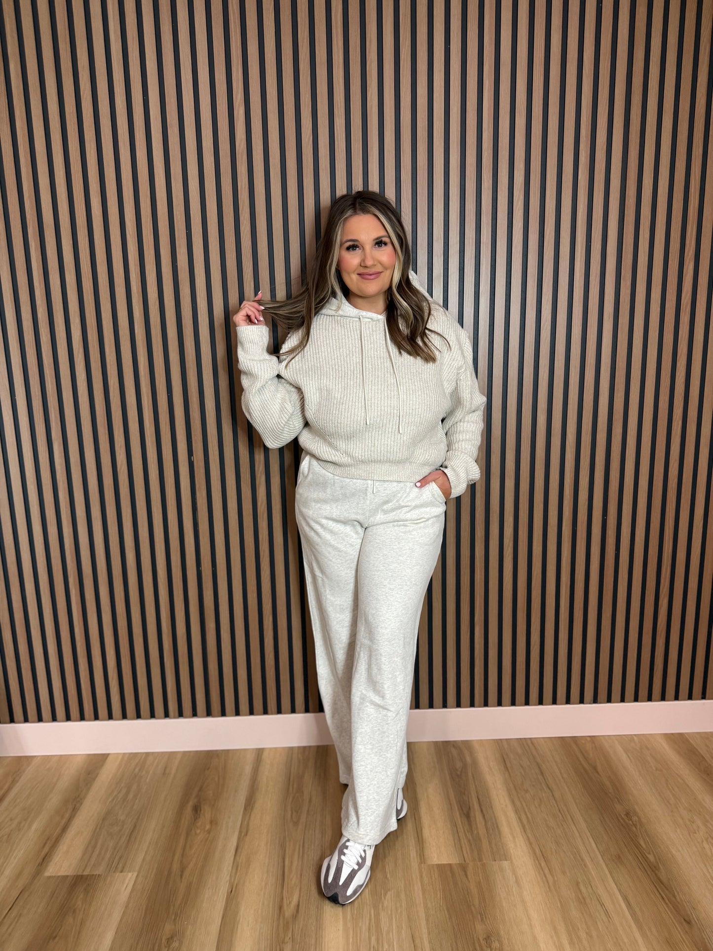 HEATHERED SWEATER SET