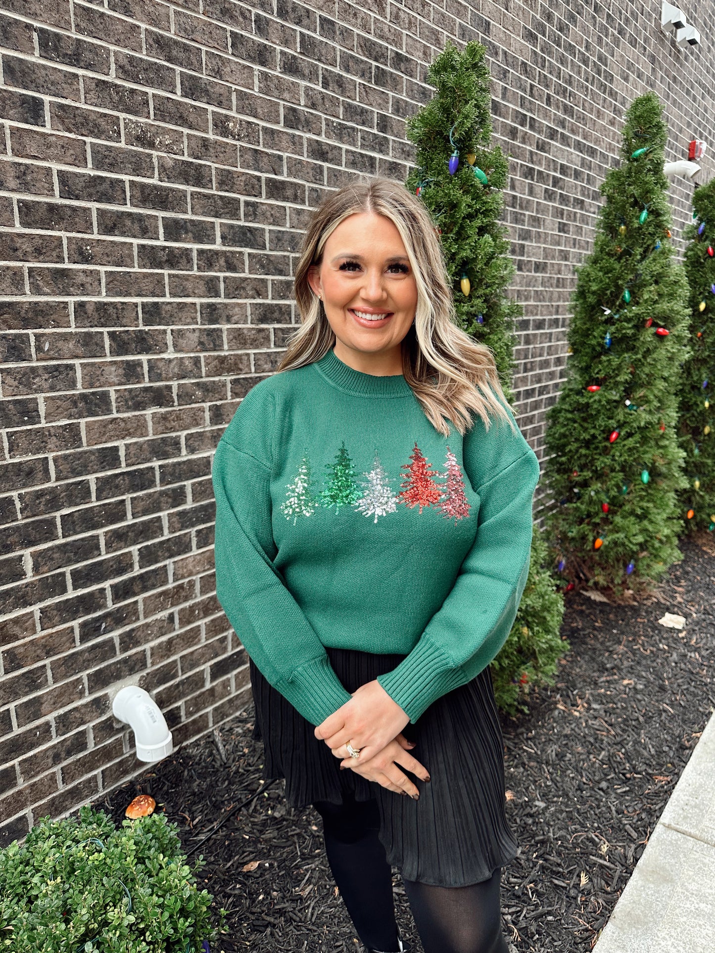 Sequin Christmas Tree Sweater