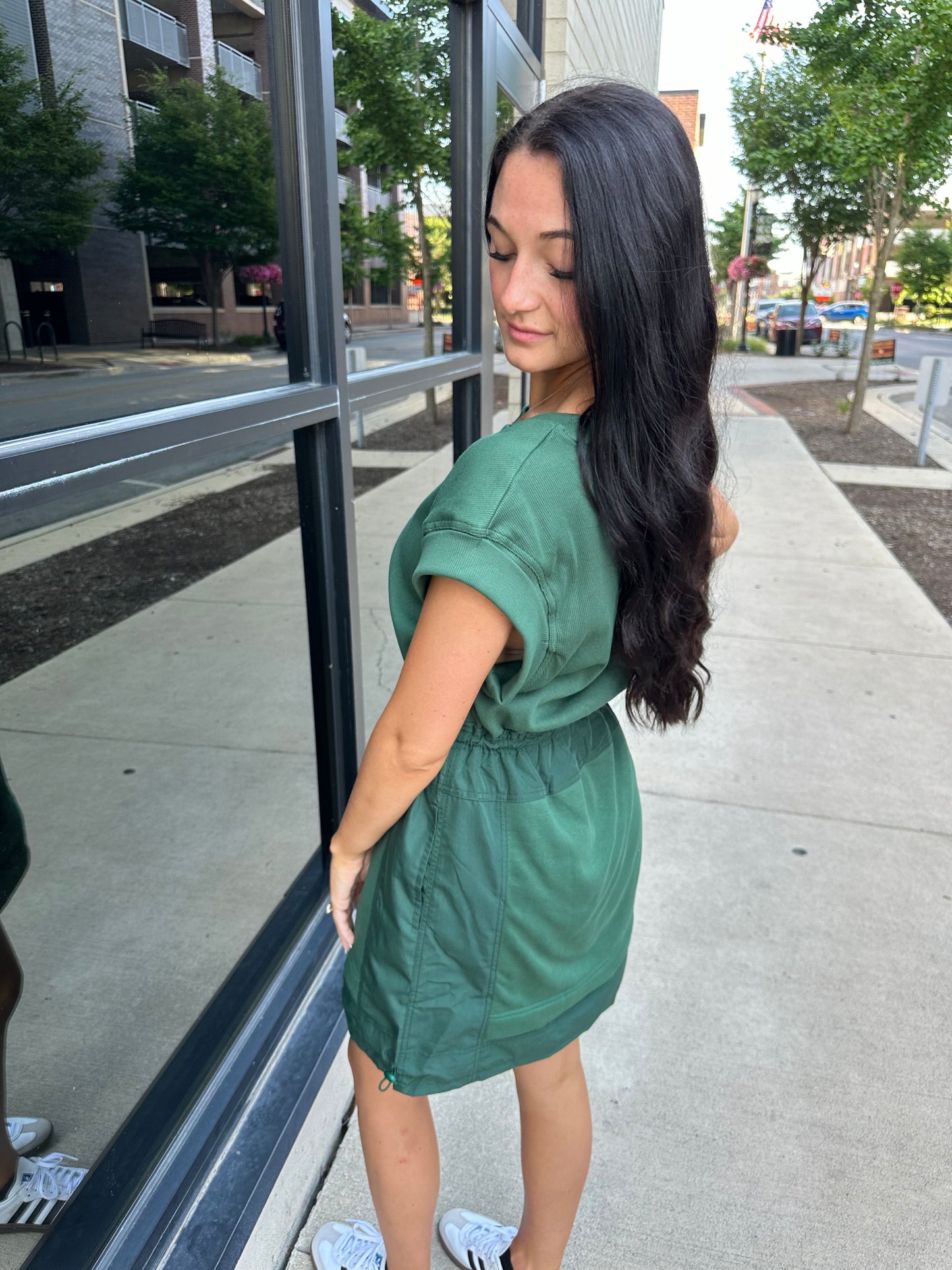 green cargo dress