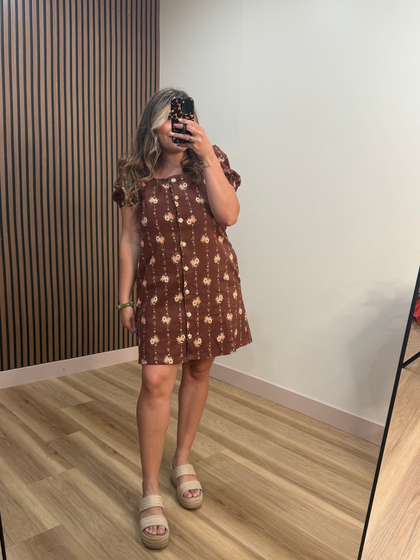 HARVEST FLORAL MINI DRESS