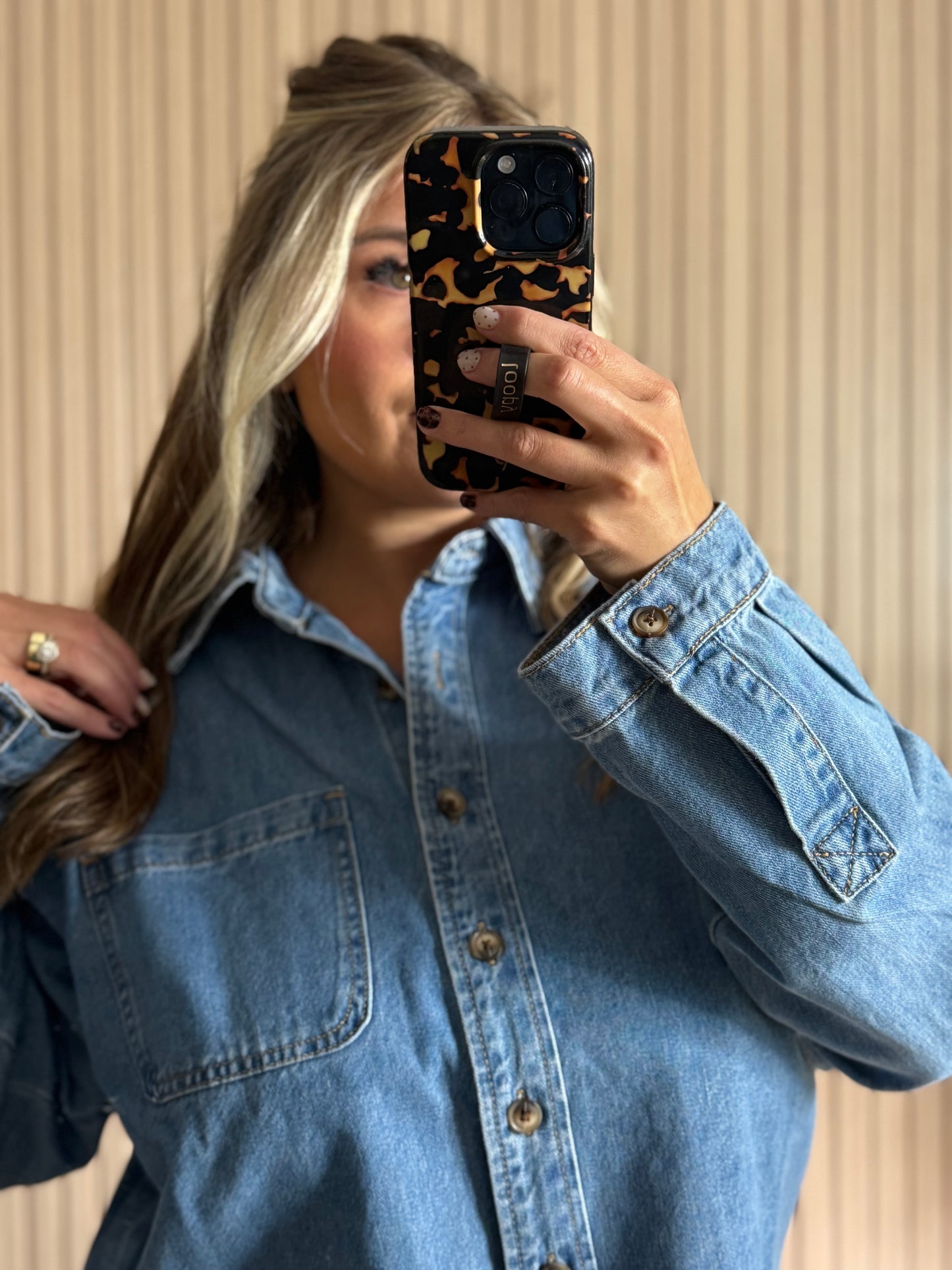 JANA JEAN BUTTON UP