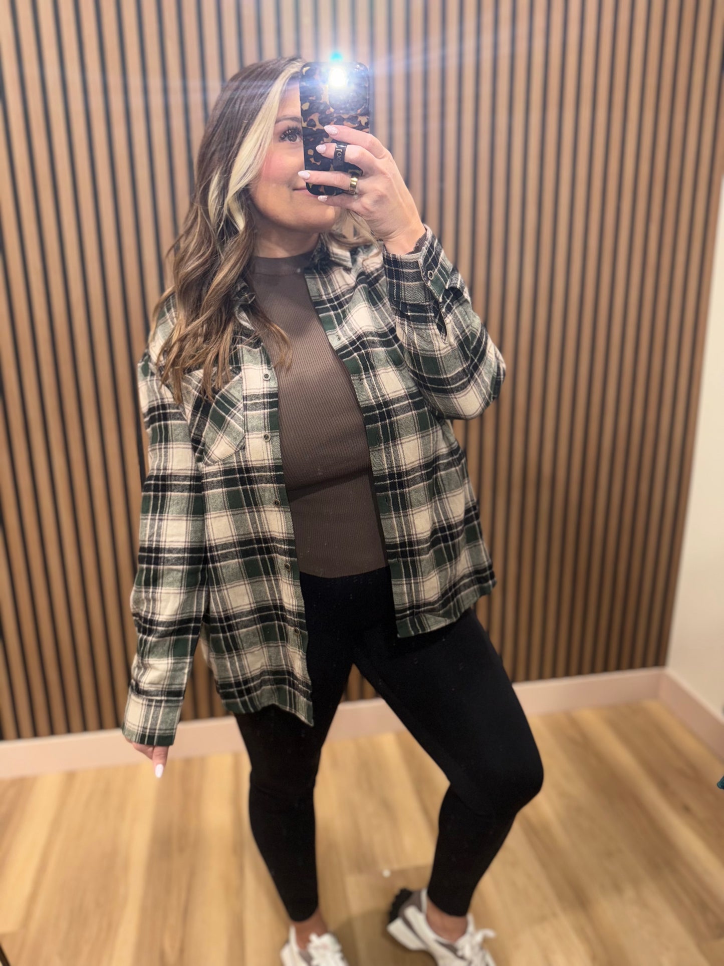 PENNY PLAID BUTTON UP