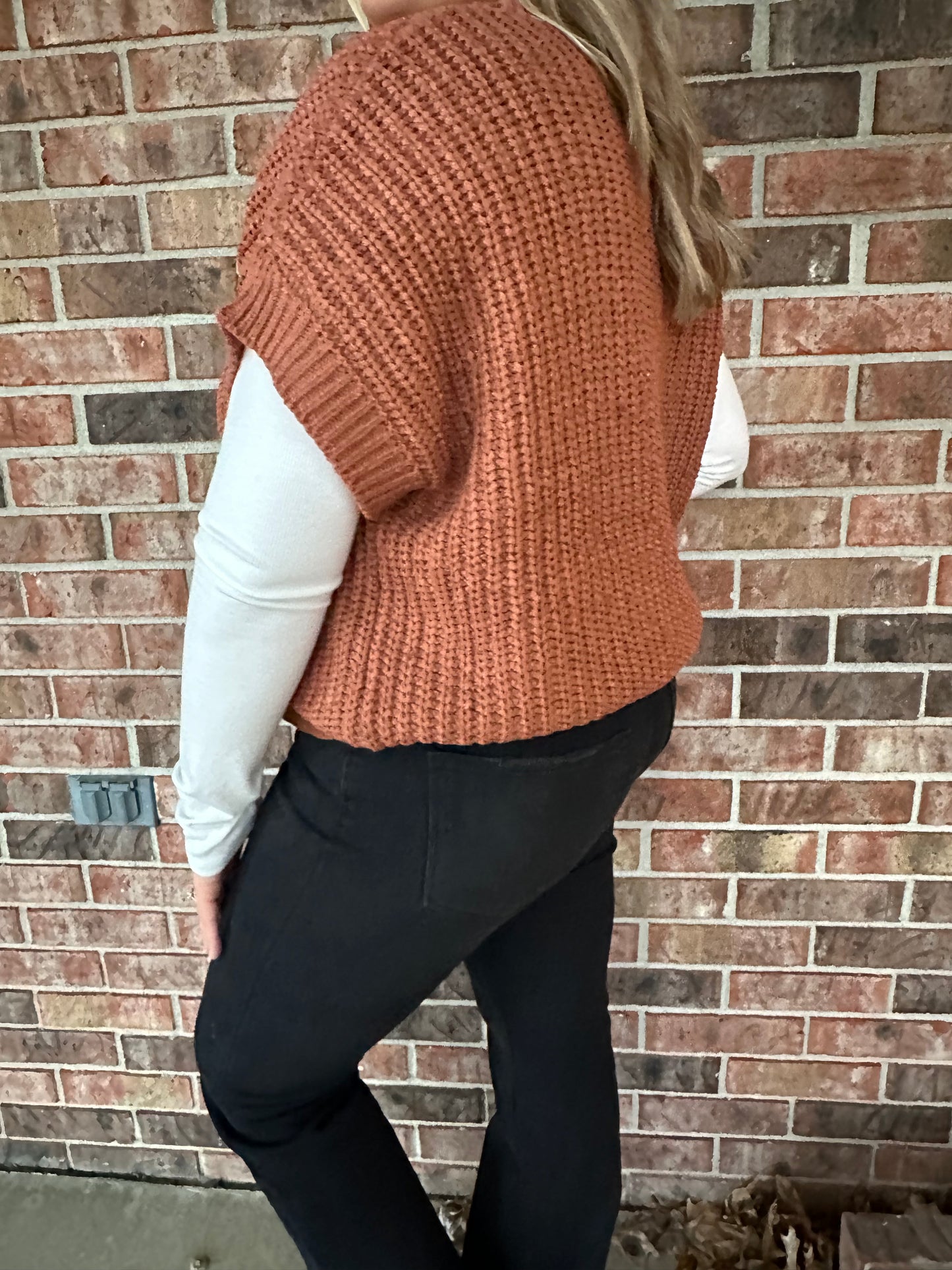 pumpkin spice sweater vest