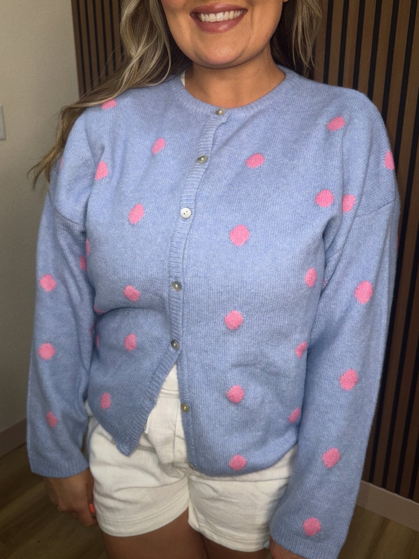 PERRY POLKA DOT CARDI