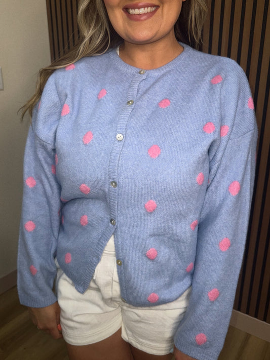 PERRY POLKA DOT CARDI
