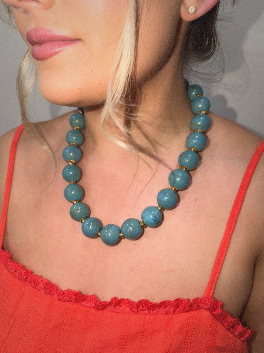 BELJOY CHUNKY BEADED NECKLACE