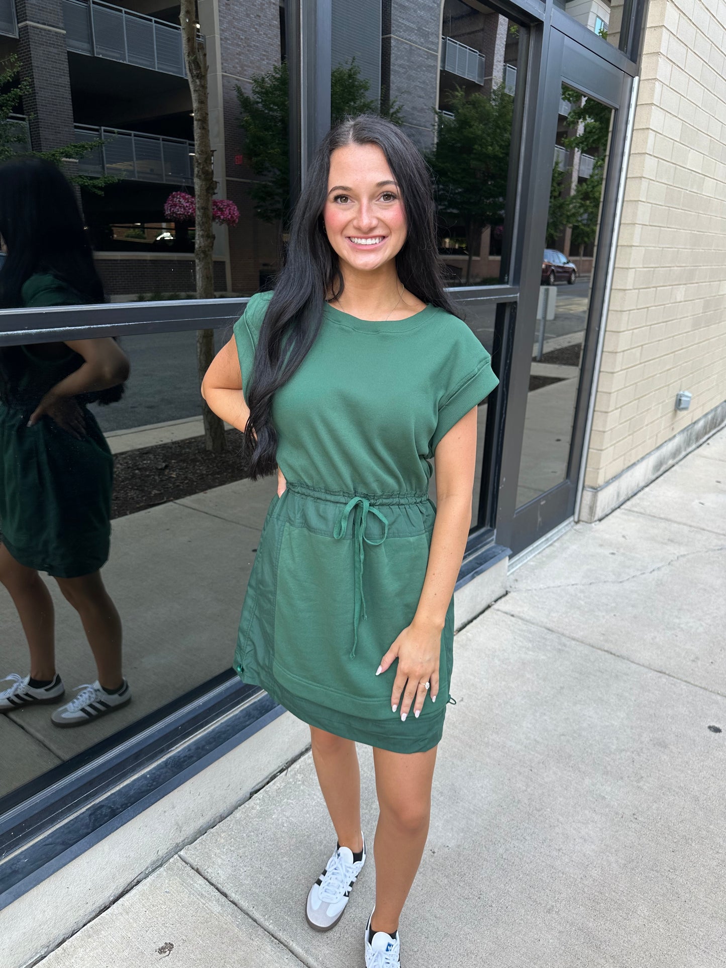 green cargo dress