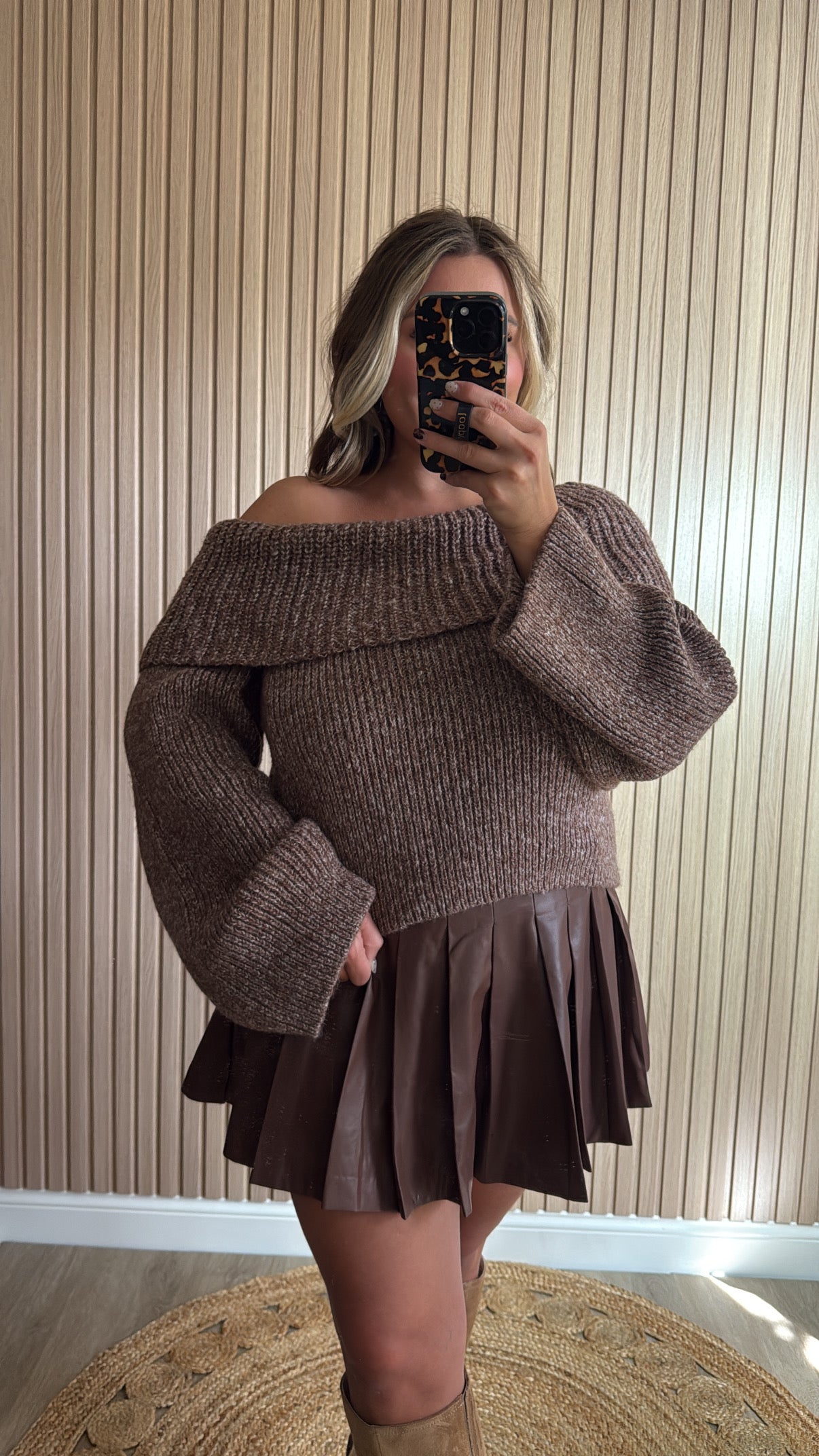 CAPRI OFF THE SHOULDER SWEATER
