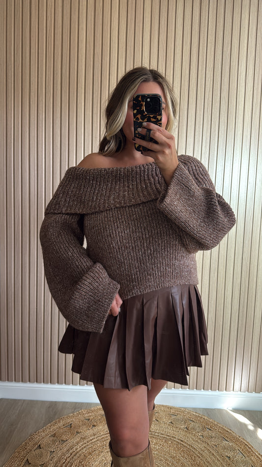 CAPRI OFF THE SHOULDER SWEATER