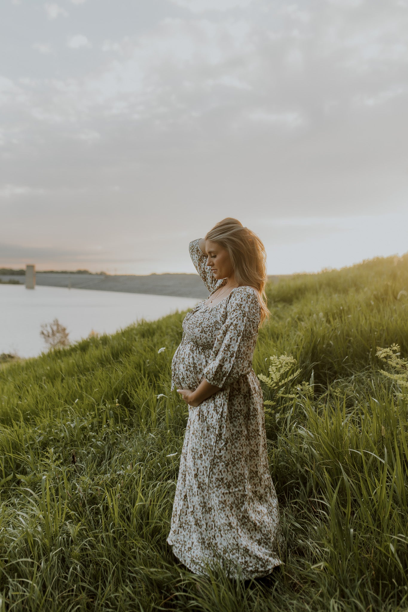 Gretchen green floral dress