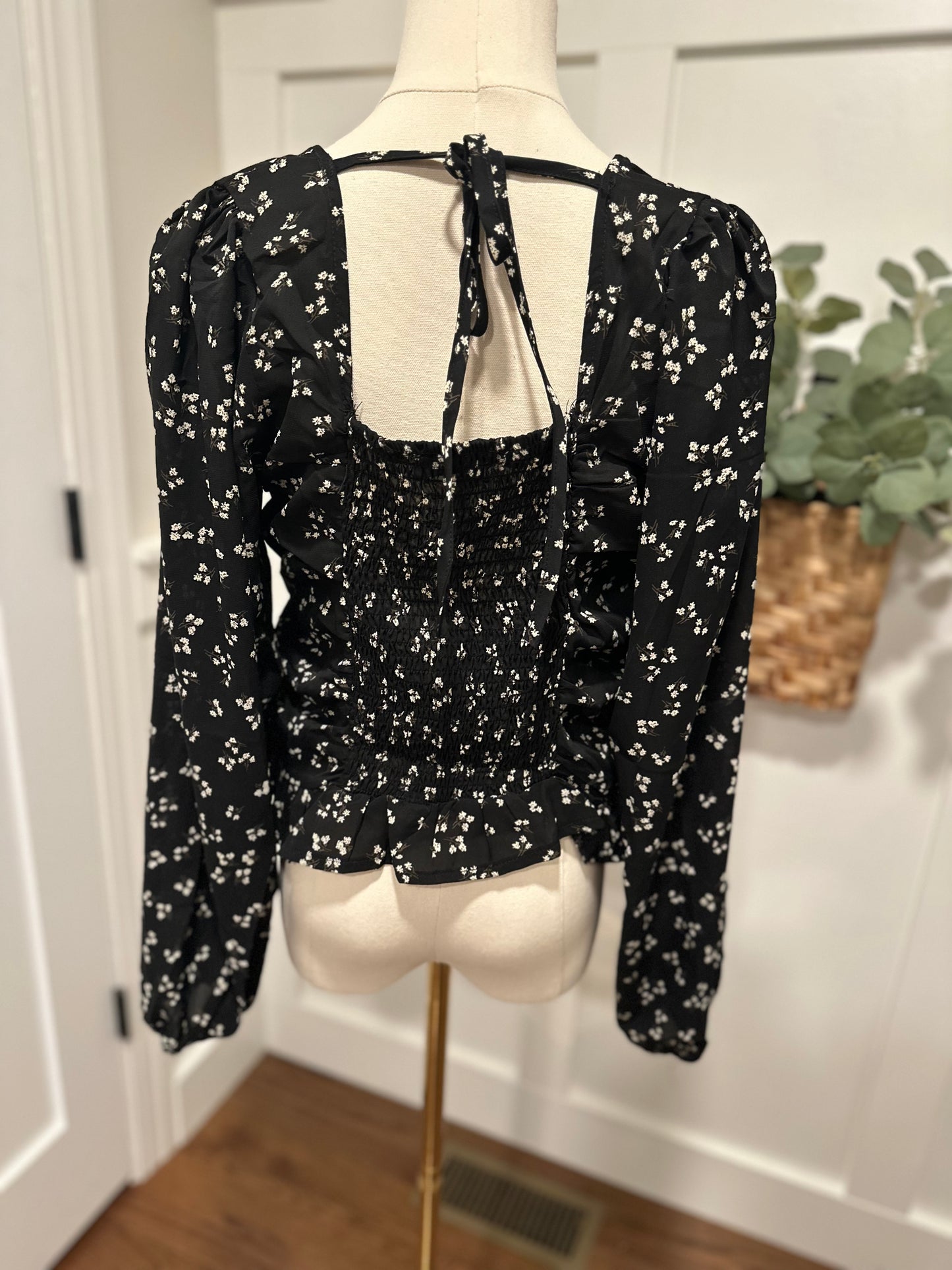 dainty floral blouse