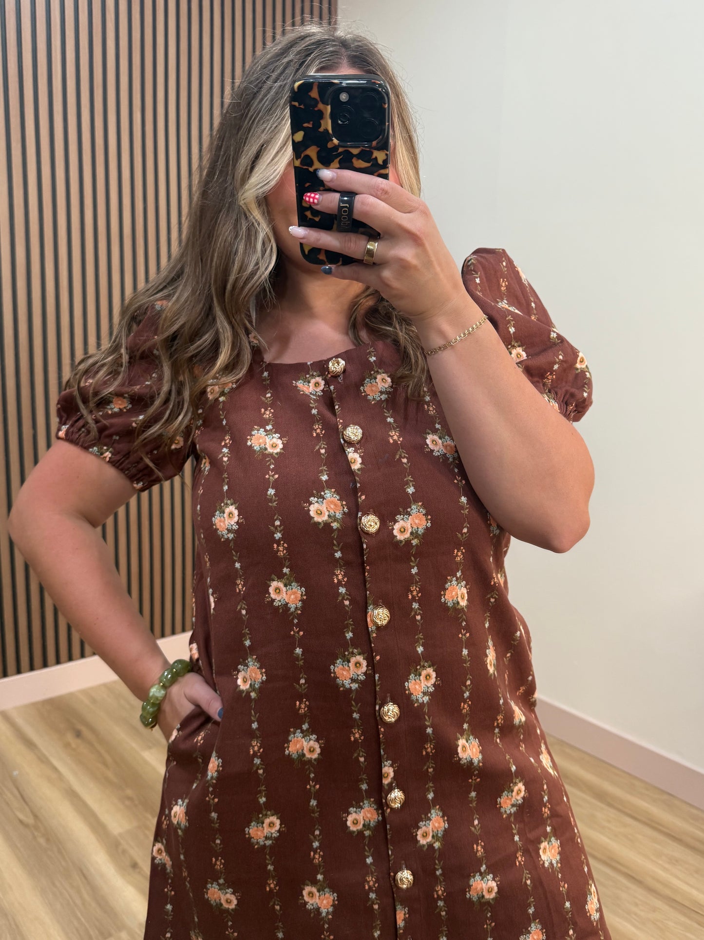 HARVEST FLORAL MINI DRESS
