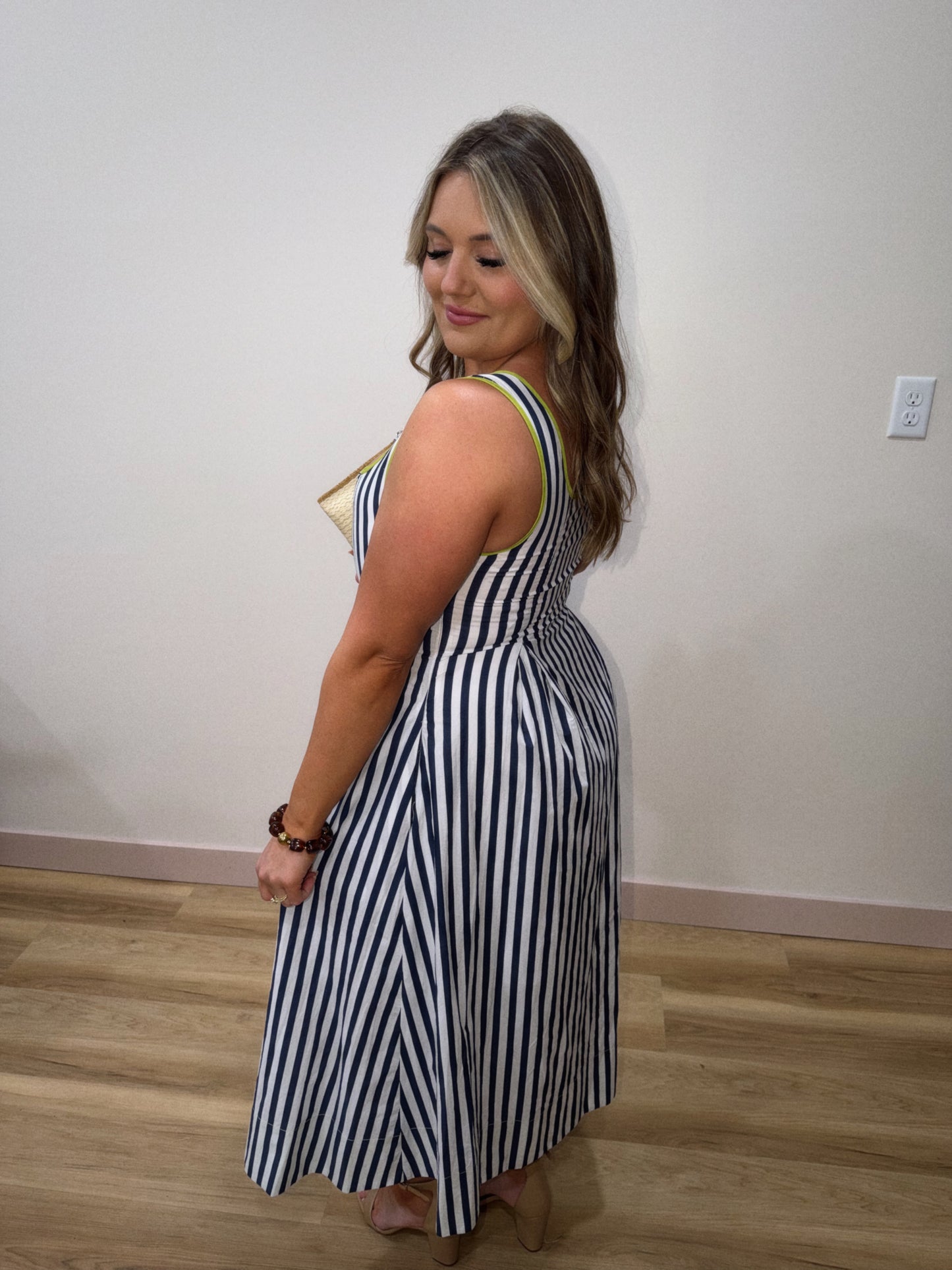 NELLIE STRIPED MIDI