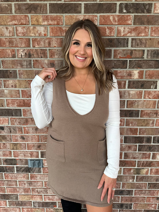 Mocha sweater dress