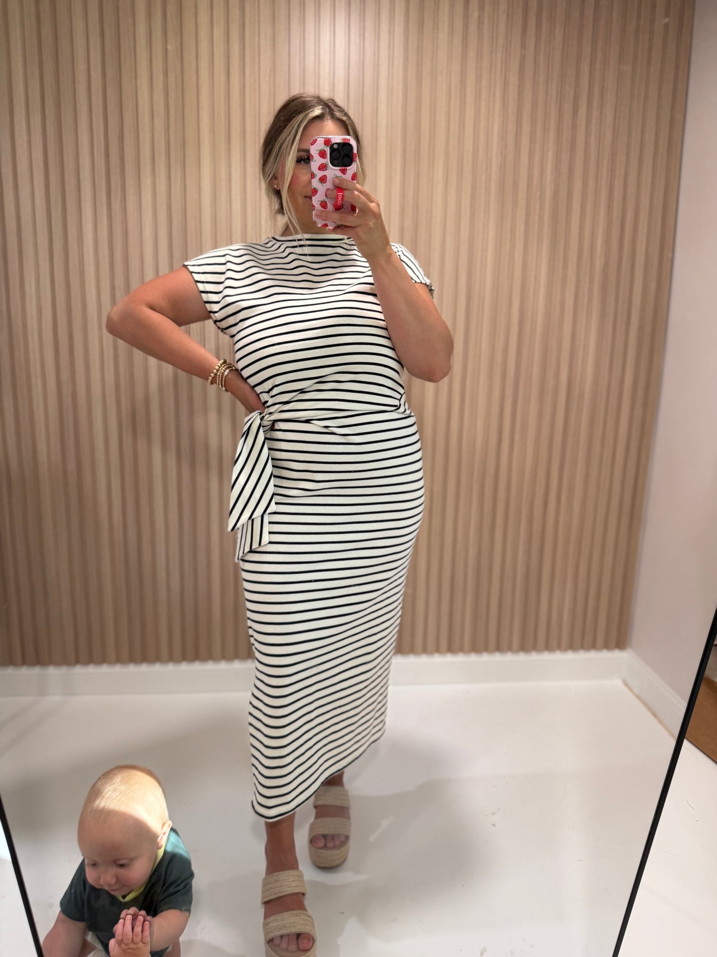 SOPHIE STRIPED MIDI